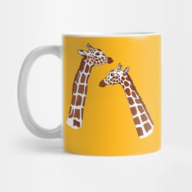 Two Happy Giraffes by Michelle Le Grand